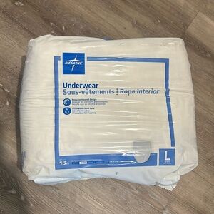 Medline Protection Plus Classic Protective Underwear, Large, 18 Ct